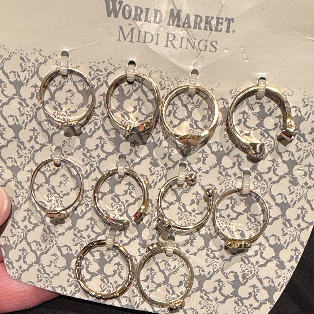 World Market MIDI Rings Set of 10 NEW